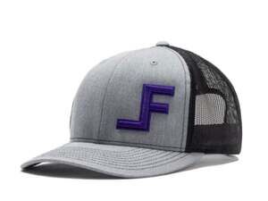 Lane Frost Wreck Grey and Blackand purple Mesh Snapback Hat Rodeo western